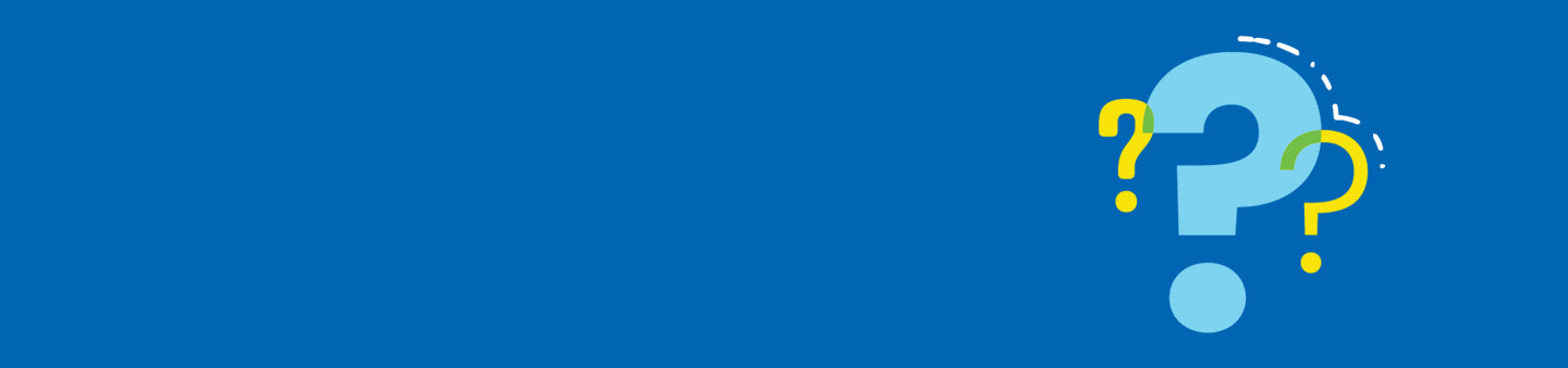 A blue background with 3 question mark icons on the right hand side.