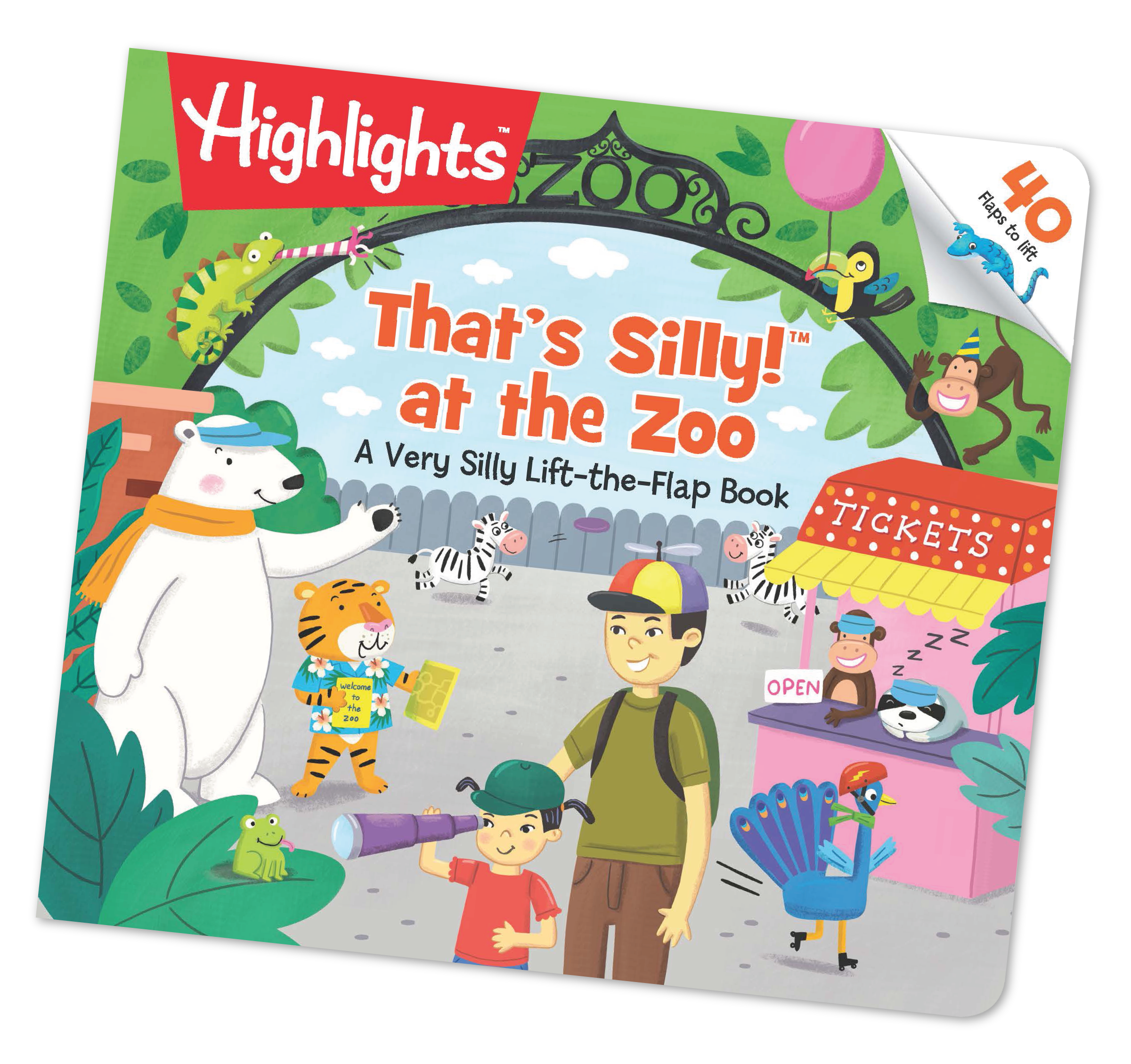 Children's book titled 'That's Silly! at the Zoo' with colorful illustrations of a zoo scene.