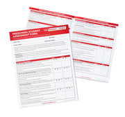 Preschool student assessment form